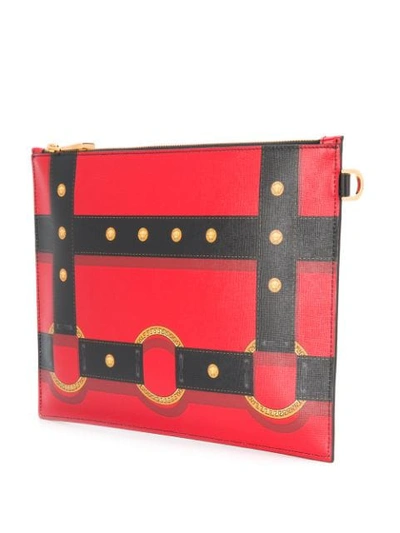 Shop Versace Bondage Large Pouch In Red