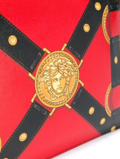 Shop Versace Bondage Large Pouch In Red