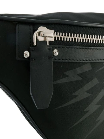 Shop Neil Barrett Thunderbolt Print Belt Bag In Black