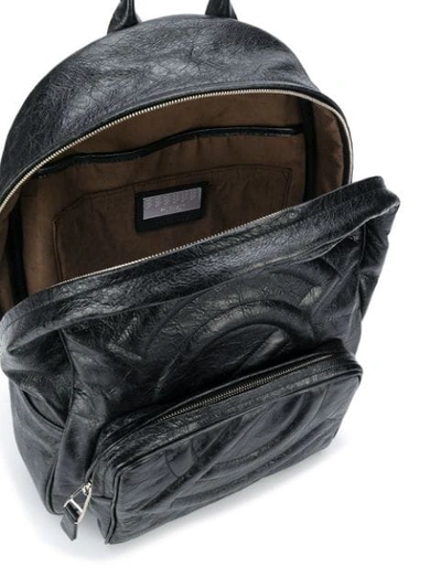 Shop Zanellato Distressed Backpack In Black