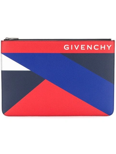 Shop Givenchy Geometric-print Pouch - Red
