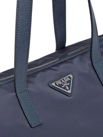 Shop Prada Nylon Bag In Blue
