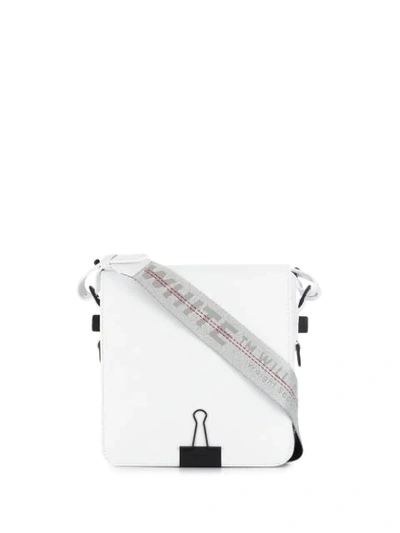 Shop Off-white Binder Clip Messenger Bag In White