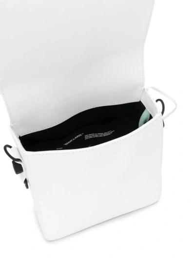 Shop Off-white Binder Clip Messenger Bag In White