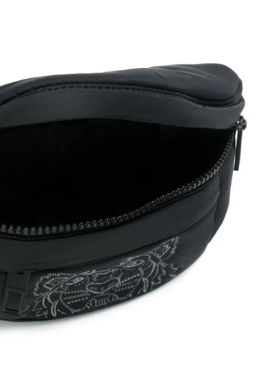 Shop Kenzo Tiger Embroidery Belt Bag In Black
