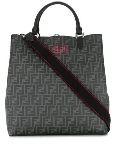 Shop Fendi Roma Amore Tote In Black