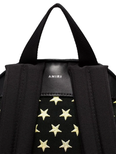 Shop Amiri Black Degrade Star Embroidered Backpack