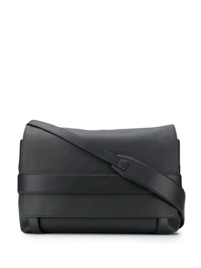 Shop Bottega Veneta Messenger Bag In 1000 Black