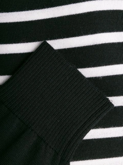 Shop Takahiromiyashita The Soloist Striped Knit Jumper In Black