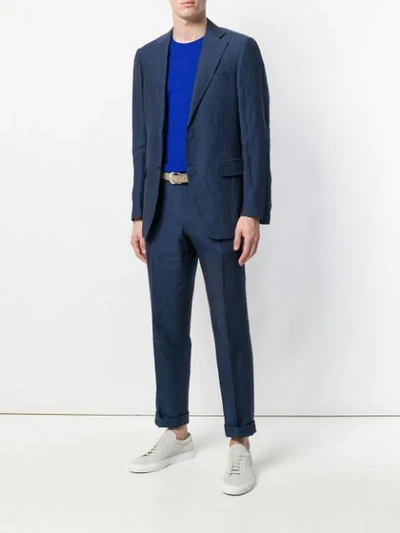 Shop Canali Two Piece Suit In Blue