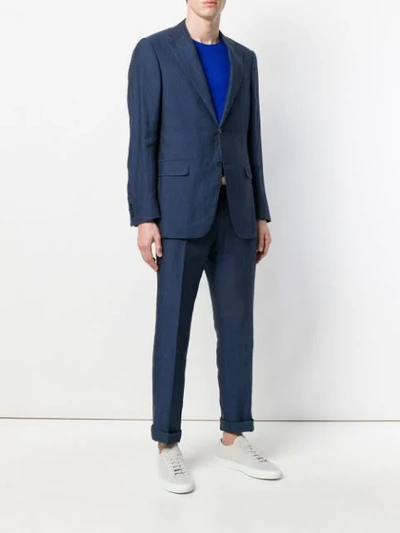 Shop Canali Two Piece Suit In Blue