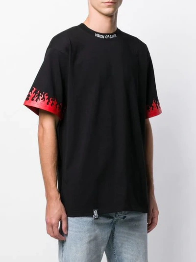 Shop Vision Of Super Flame Relaxed T-shirt - Black