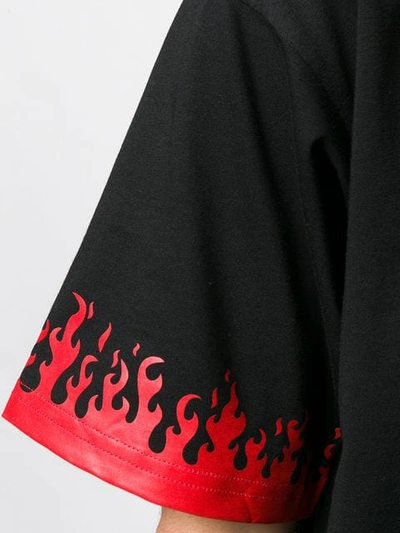 Shop Vision Of Super Flame Relaxed T-shirt - Black