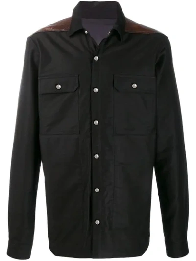 Shop Rick Owens Drkshdw Larry Outershirt In Black