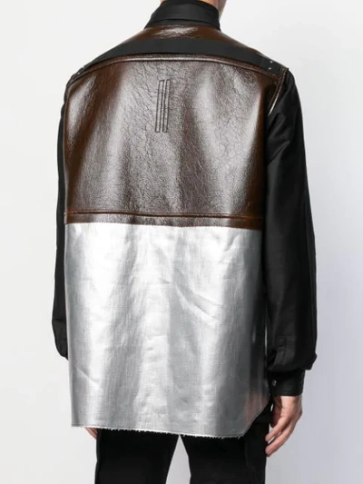 Shop Rick Owens Drkshdw Larry Outershirt In Black