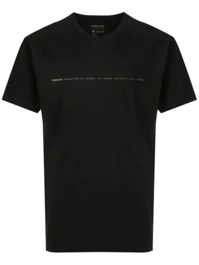 Osklen Ipanema Print T-shirt In Black