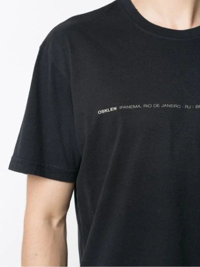 Osklen Ipanema Print T-shirt In Black