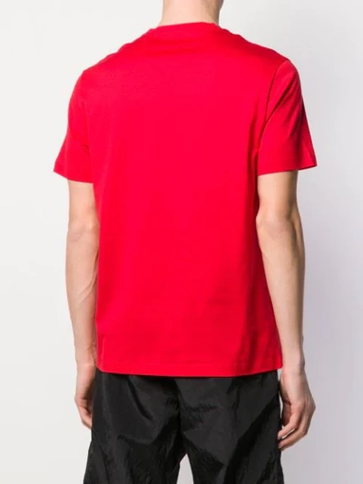 Shop Versace Logo Print T-shirt In Red