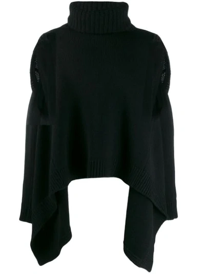 Shop Takahiromiyashita The Soloist Cut-out Shoulder Jumper In Black