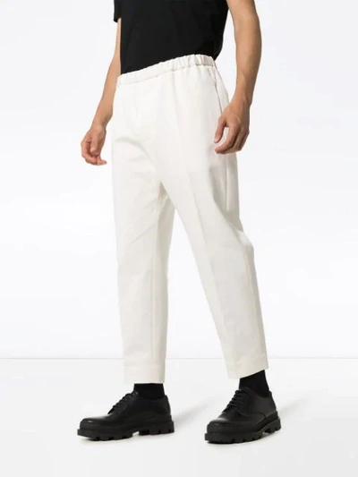 Shop Jil Sander Priamo Relaxed Trousers In White