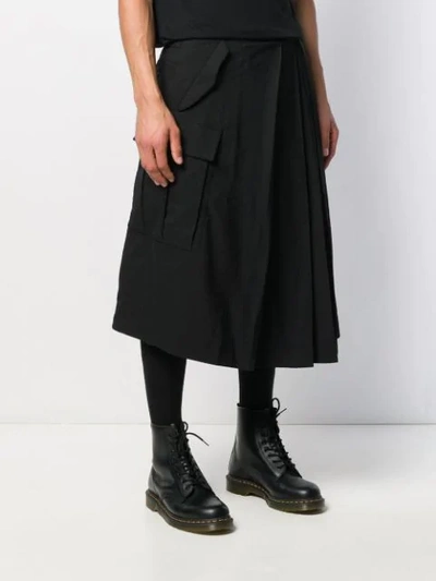 Shop Ziggy Chen Pleated Front Skorts In Black