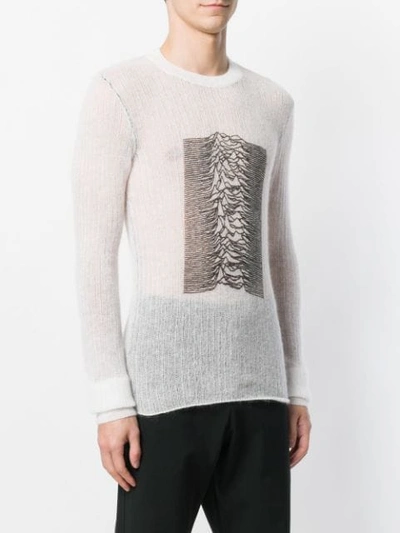 Shop Raf Simons Joy Division Sweater In White