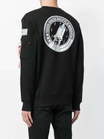 Shop Alpha Industries Nasa Sweatshirt In Black