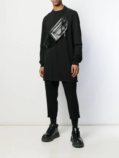 RICK OWENS ASTAIRES CROPPED TROUSERS - 黑色