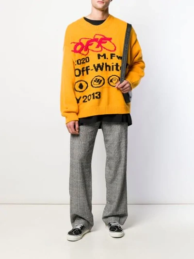 OFF-WHITE INTARSIA LOGO JUMPER 