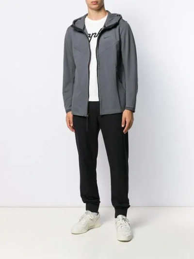 Shop Nike Zipped Bomber Jacket In Grey