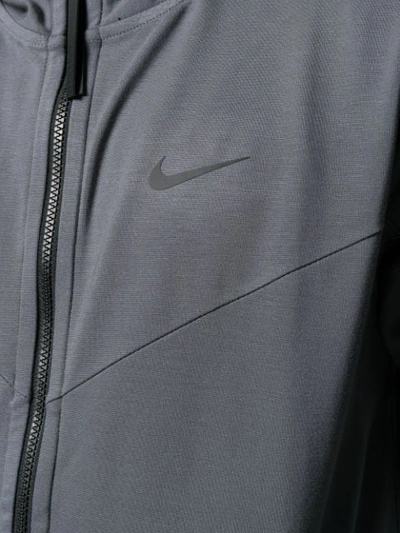 Shop Nike Zipped Bomber Jacket In Grey