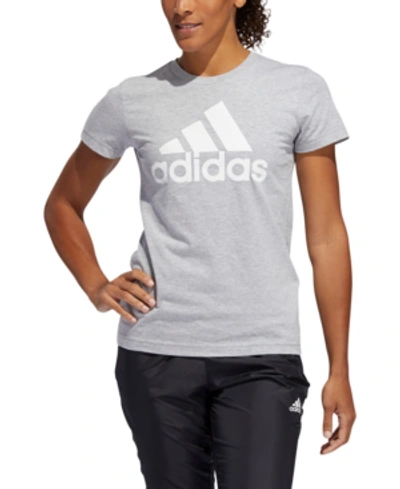 Shop Adidas Originals Adidas Women's Cotton Badge Of Sport T-shirt In Mgh/white