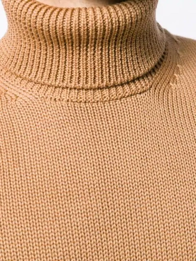 Shop Roberto Collina Turtle Neck Jumper In Neutrals