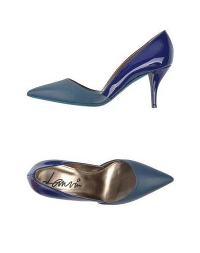 Shop Lanvin Pump In Pastel Blue