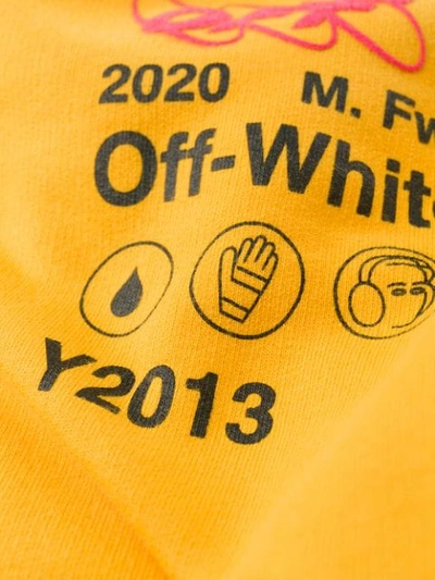 Shop Off-white Double Zip Hoodie In Yellow
