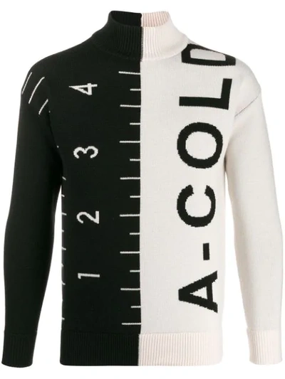 Shop A-cold-wall* Contrast Logo Sweater In Black