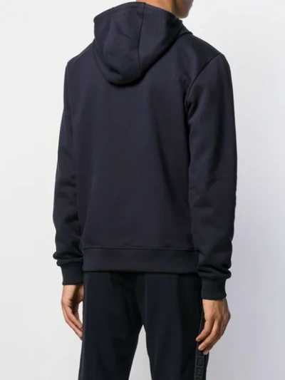 Shop Fendi Bag Bug Eyes Hoodie In Blue