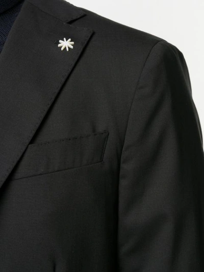 MANUEL RITZ 单排扣西装夹克 - 黑色