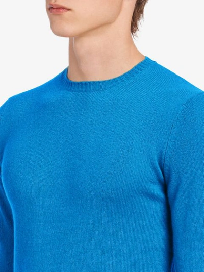 Shop Prada Cashmere Sweater In Blue