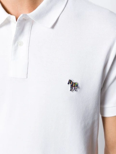 Shop Ps By Paul Smith Embroidered Logo Polo Shirt In White