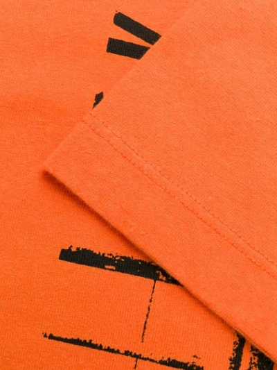 Shop Off-white Industrial Print T-shirt In Orange