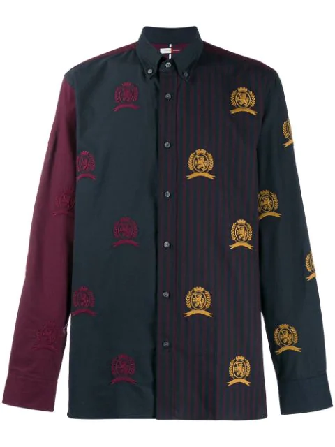 tommy hilfiger colour block shirt