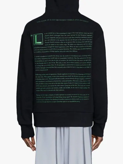 Shop Gucci 'manifesto' Oversized-kapuzenpullover In Black