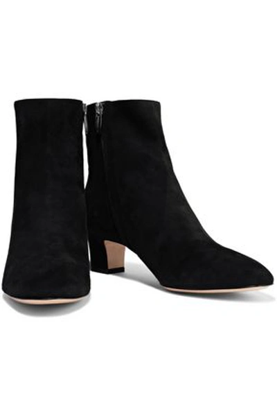 Shop Gianvito Rossi Woman Suede Ankle Boots Black