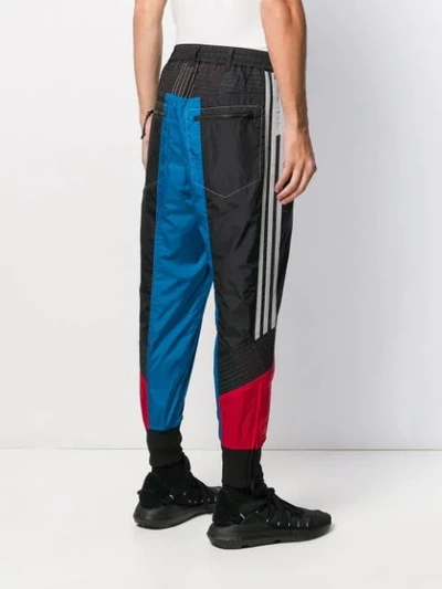Shop Y-3 Colour Block Track Trousers In Black