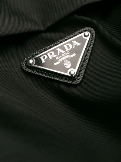 Shop Prada Hooded Zipped Jacket In Black