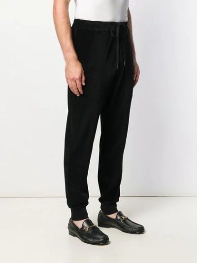 Shop Tom Ford Mid-rise Track Pants In Black