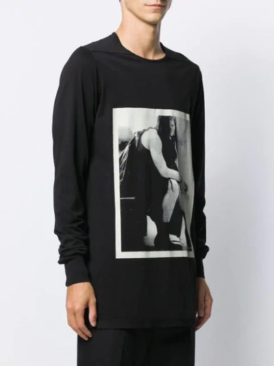 RICK OWENS DRKSHDW GRAPHIC PRINT SWEATSHIRT - 黑色