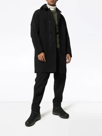 Shop Arc'teryx Partition Hooded Coat In Black