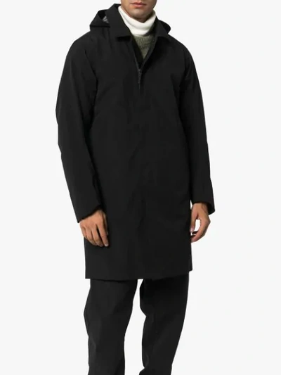 Shop Arc'teryx Partition Hooded Coat In Black
